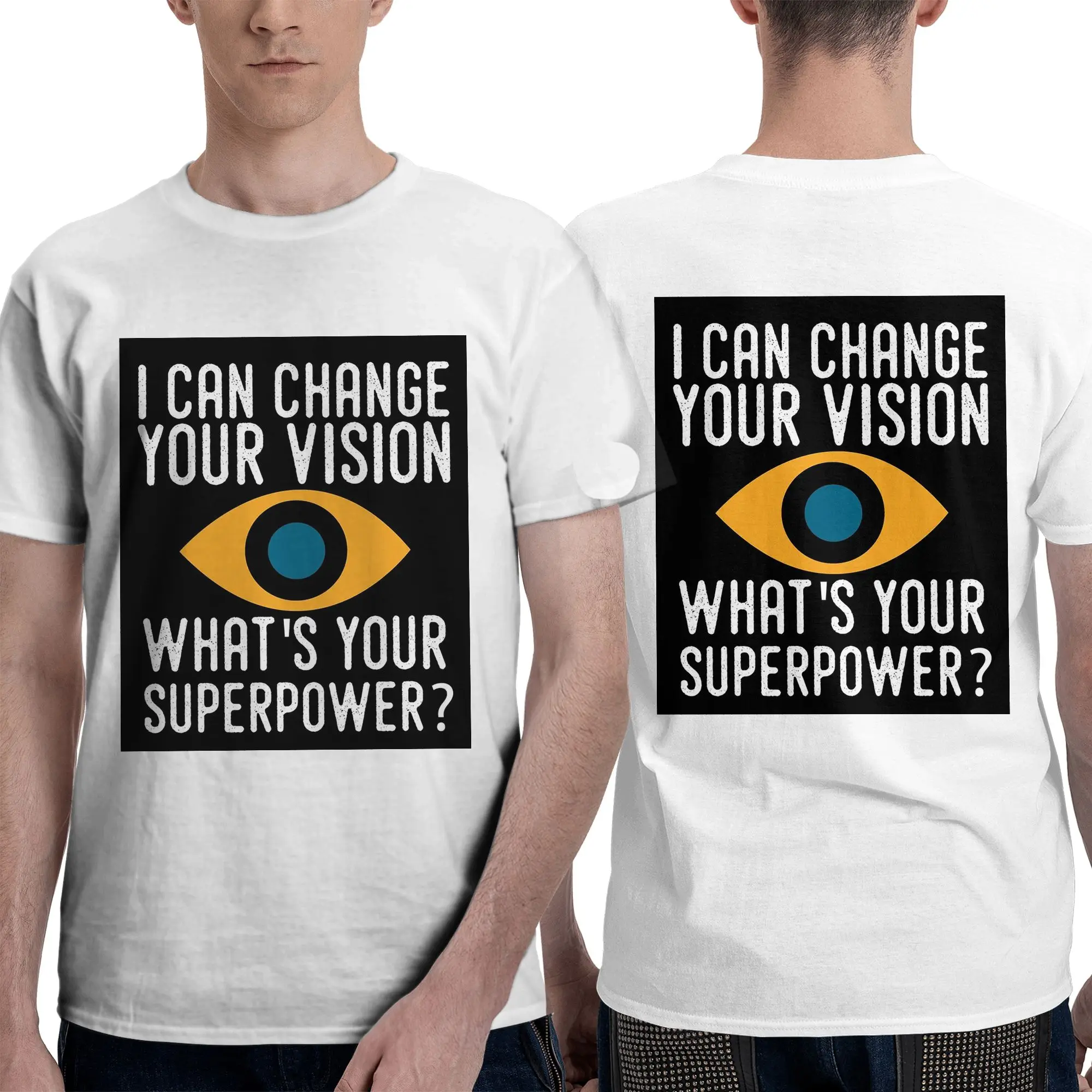 Eye Doctor Optometry Optometrist Men T-Shirt Double Sided Plus Size T Shirts Men's O-Neck Cotton Tees Short Summer Male