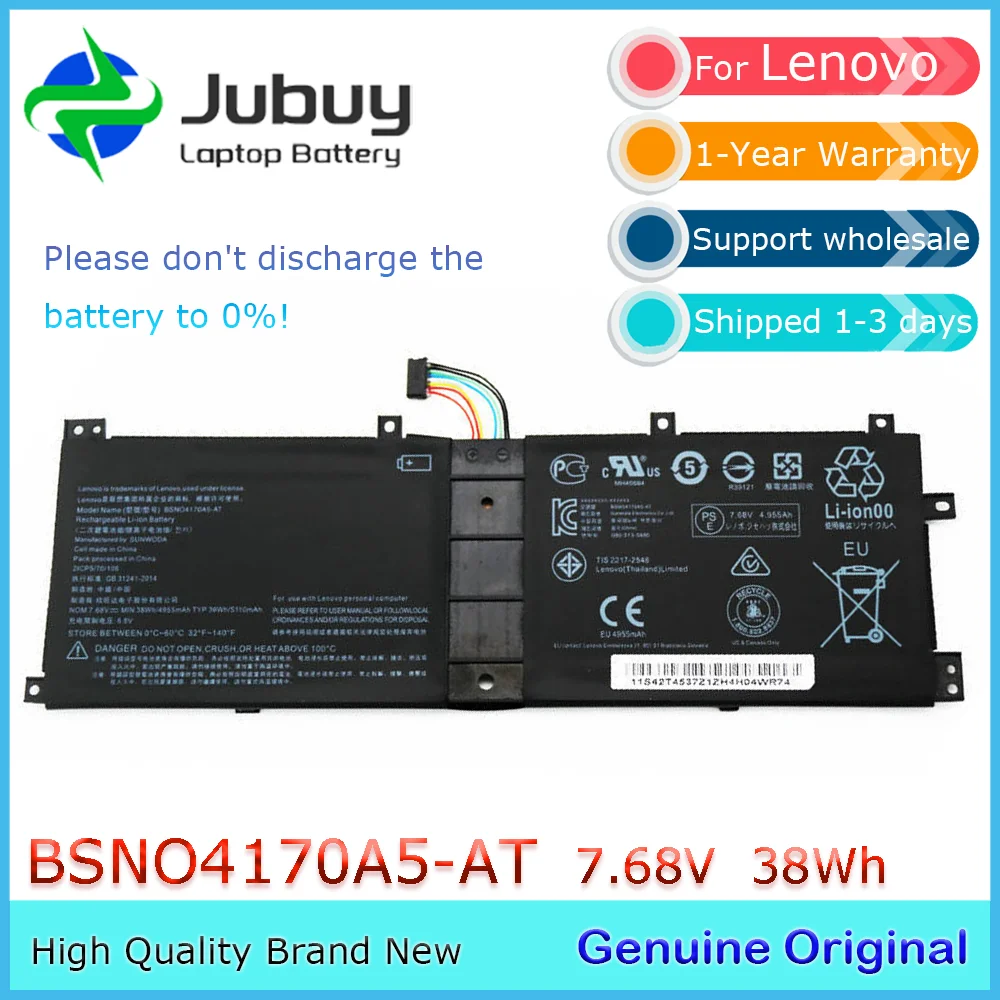 BSNO4170A5-AT 7.68V 38Wh Original Laptop Battery for Lenovo Miix 520 510 510-12IKB BSNO4170A5-LH LH5B10L67278