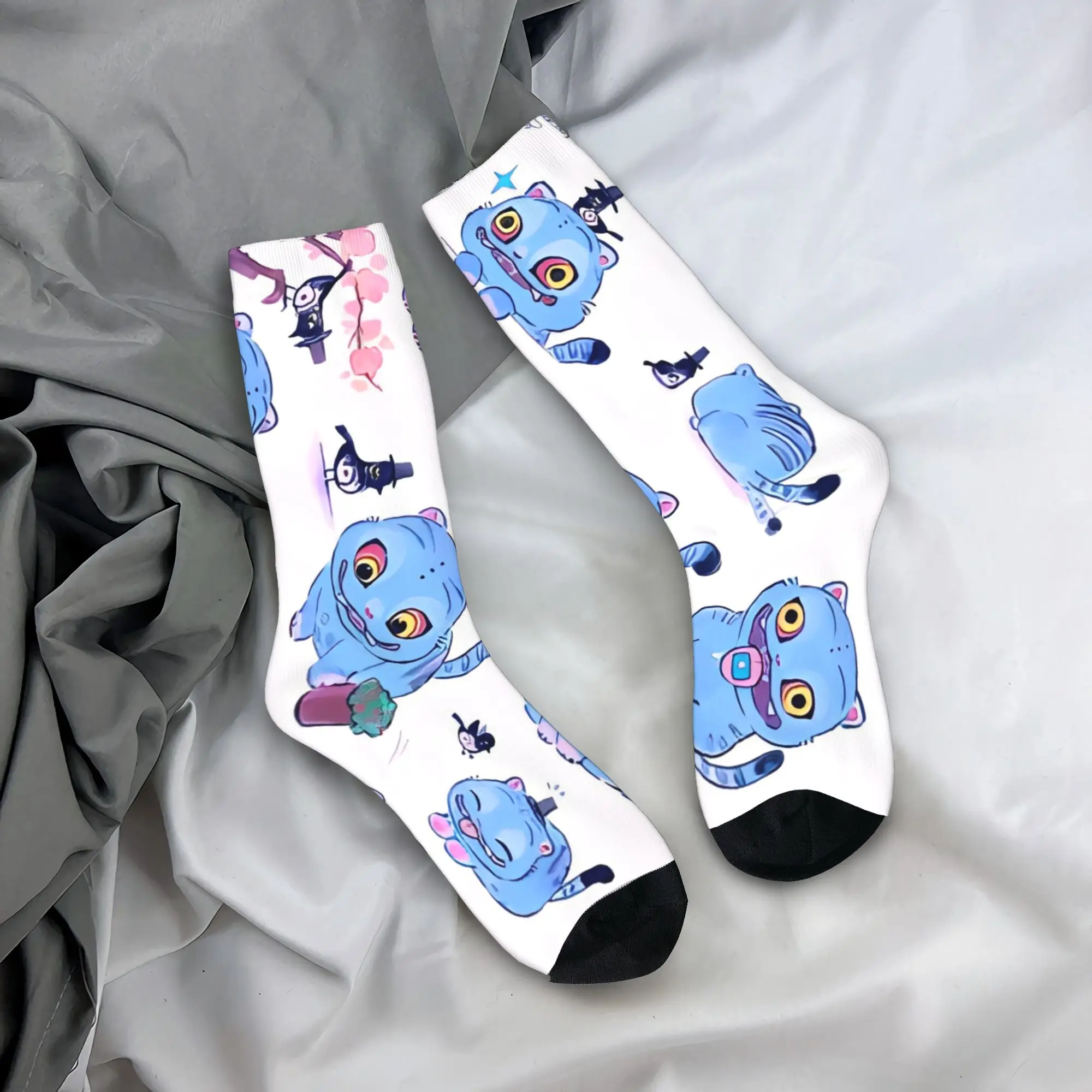 Calcetines de hombre Tiger Blue KPop Demon Hunters medias primavera moda calcetines cómodos diseño Skateboard calcetines antideslizantes