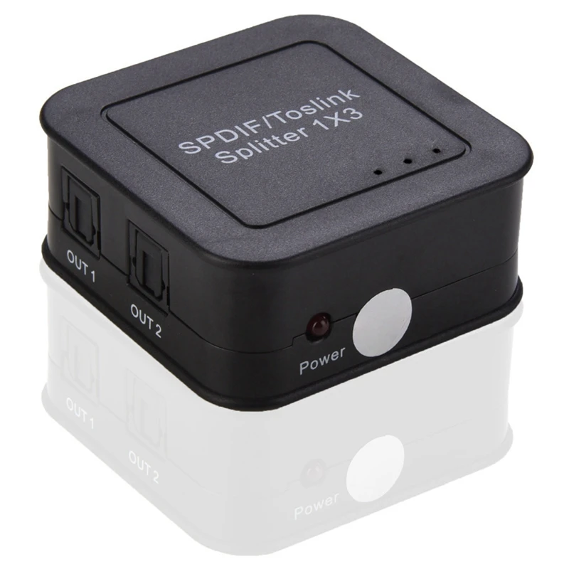 مقسم صوت بصري رقمي ، ألياف SPDIF TOSLINK ، موزع صوت ، تصميم 1 في 3 ، مع أشعة زرقاء ، دي في دي ، HDTV ، 1X3