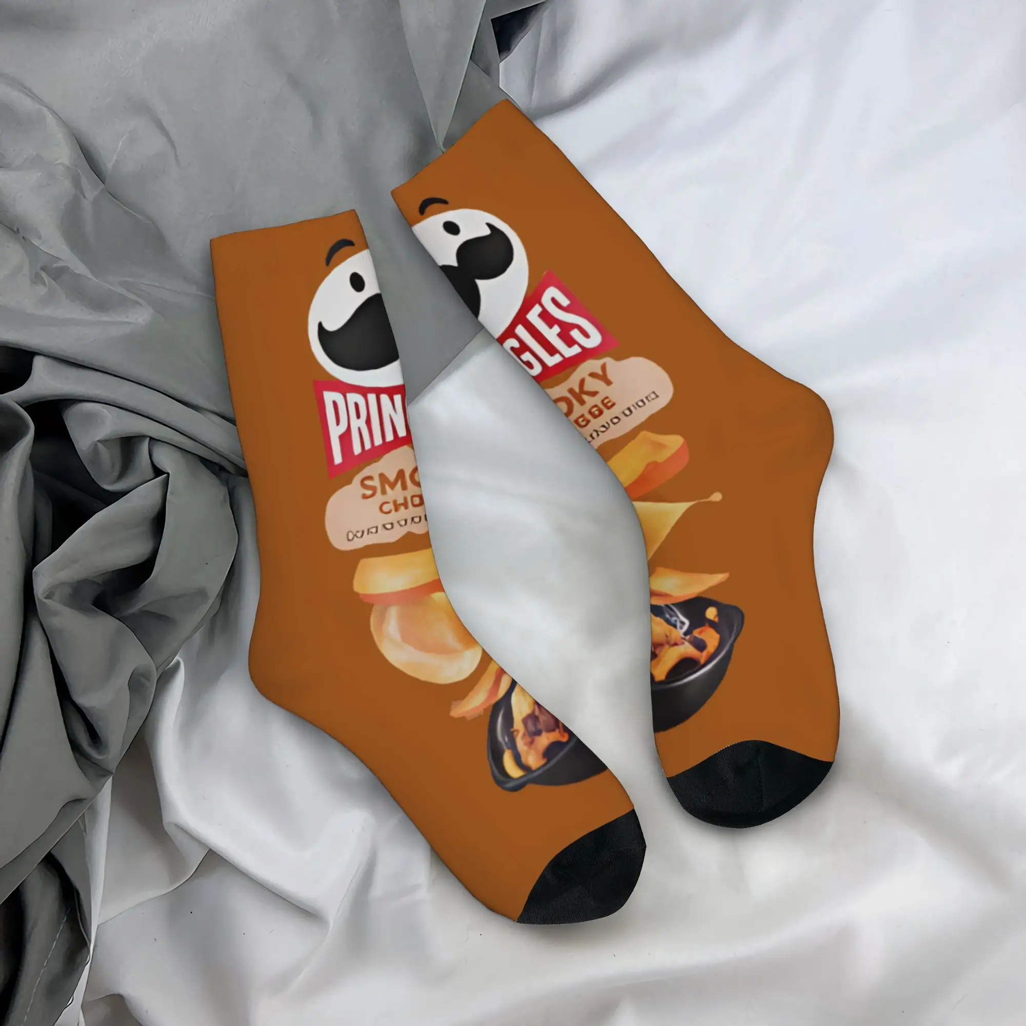 

Delicious potato chips Pringles Orange Socks Spring Stockings Gothic Men's Comfortable Socks Custom Running Anti Skid Socks