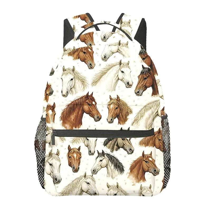 

Легкий рюкзак большой вместимости с множеством лошадей и принтом лошади, отделение для ноутбука, сетчатые карманы, путешествия, пеший туризм, пляж, йога