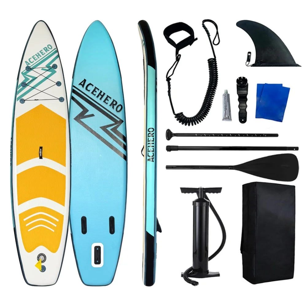 Lightweight Inflatable Stand up Paddle Board SUP Kit With Safety Leash for Lake River Ocean Use Direct Factory Wholesale