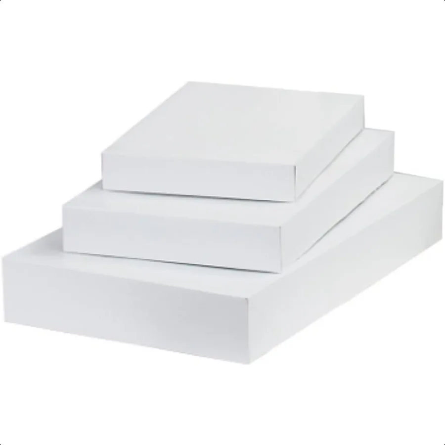 12Pack White Gift Boxes with Lids MultiPack Gift Wrap Boxes for Clothes Apparel Christmas and Birthdays Assorted Sizes