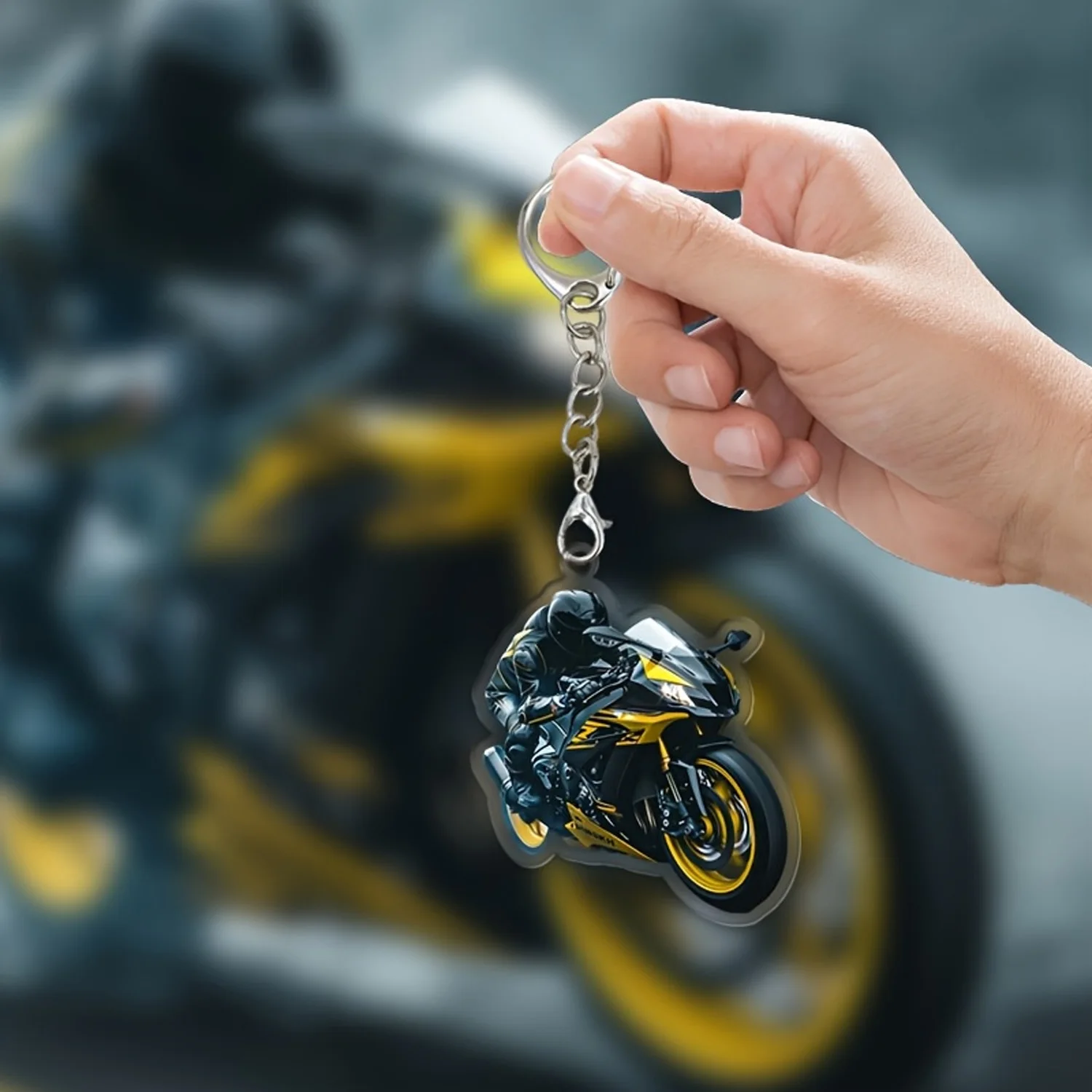 Custom Car Photo Acrylic Keychain, Personalized Custom Picture Car‑Shaped Key Ring, Custom Gift for Car Lovers Driver