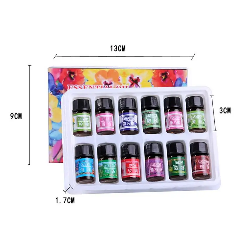 Essential Oil Set 12-bottle 0.13oz Defuse Essential Oils Water-soluble Natural Essential Oils For Diffuser Humidifier