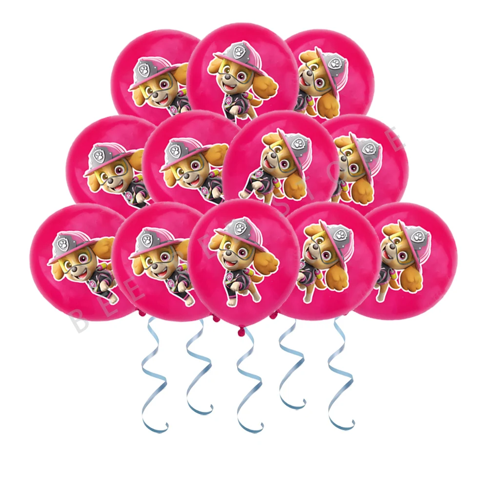 10/20/30pcs Pink Paw Patrol palloncino in lattice forniture per feste palloncini per feste per ragazze per bambini festa di compleanno Dcorations giocattoli regalo