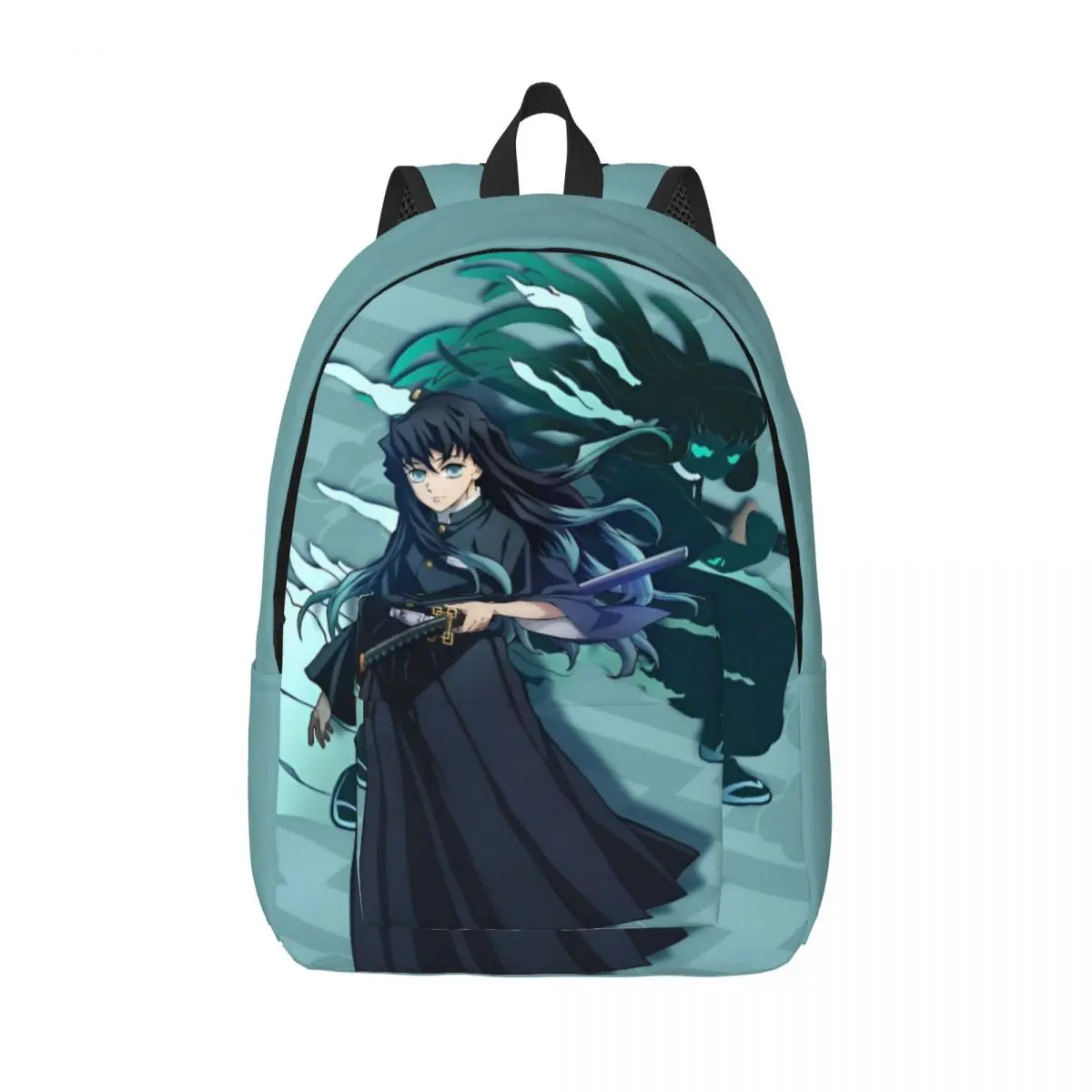 Mist Hashira Muichiro Tokito Zaino Casual Studente Escursionismo Viaggio Zaino Anime Demon Slayer Borse di tela per laptop Leggero