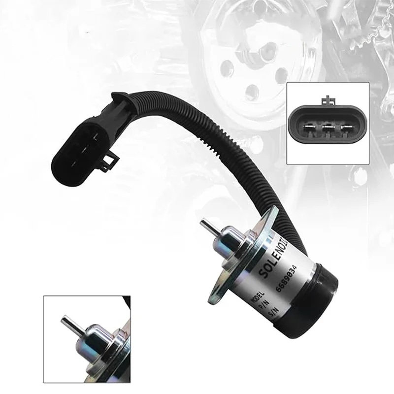 

Fuel Shutoff Solenoid 12VDC 6689034 1G577-60011 1G577-60010 for Bobcat Loaders A300 A770 S220 S250 S300 S750 S770 S850 T250 T300