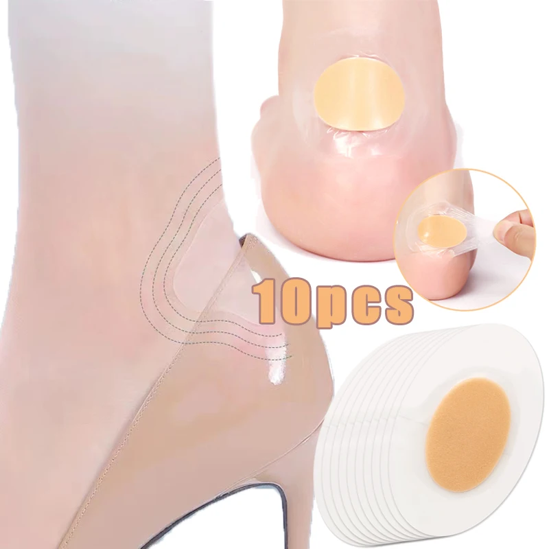 10Pcs Gel Schoenen Stickers Zachte Hydrocolloid Pads Relief Pijn Blaren Eeltknobbels Likdoorns Eelt Wrijving Druk Vlekken Hak Pijn