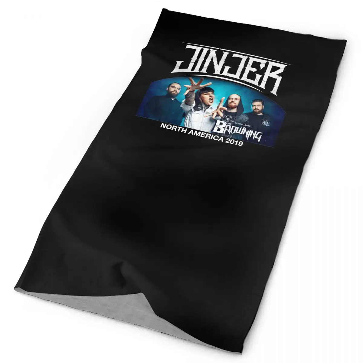 T Jinjer North American Tour 2019 Neck Gaiter Bandana Scarf Face Mask Warmer Anti-uv Summer Fishing