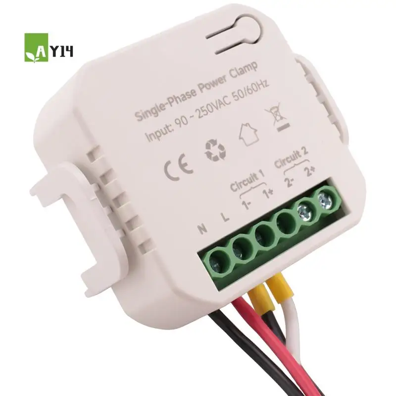AY14 -Tuya Smart Wifi Energy Meter 80A With Current Transformer Clamp Kwh Power Monitor Electricity Statistics 90- 250V
