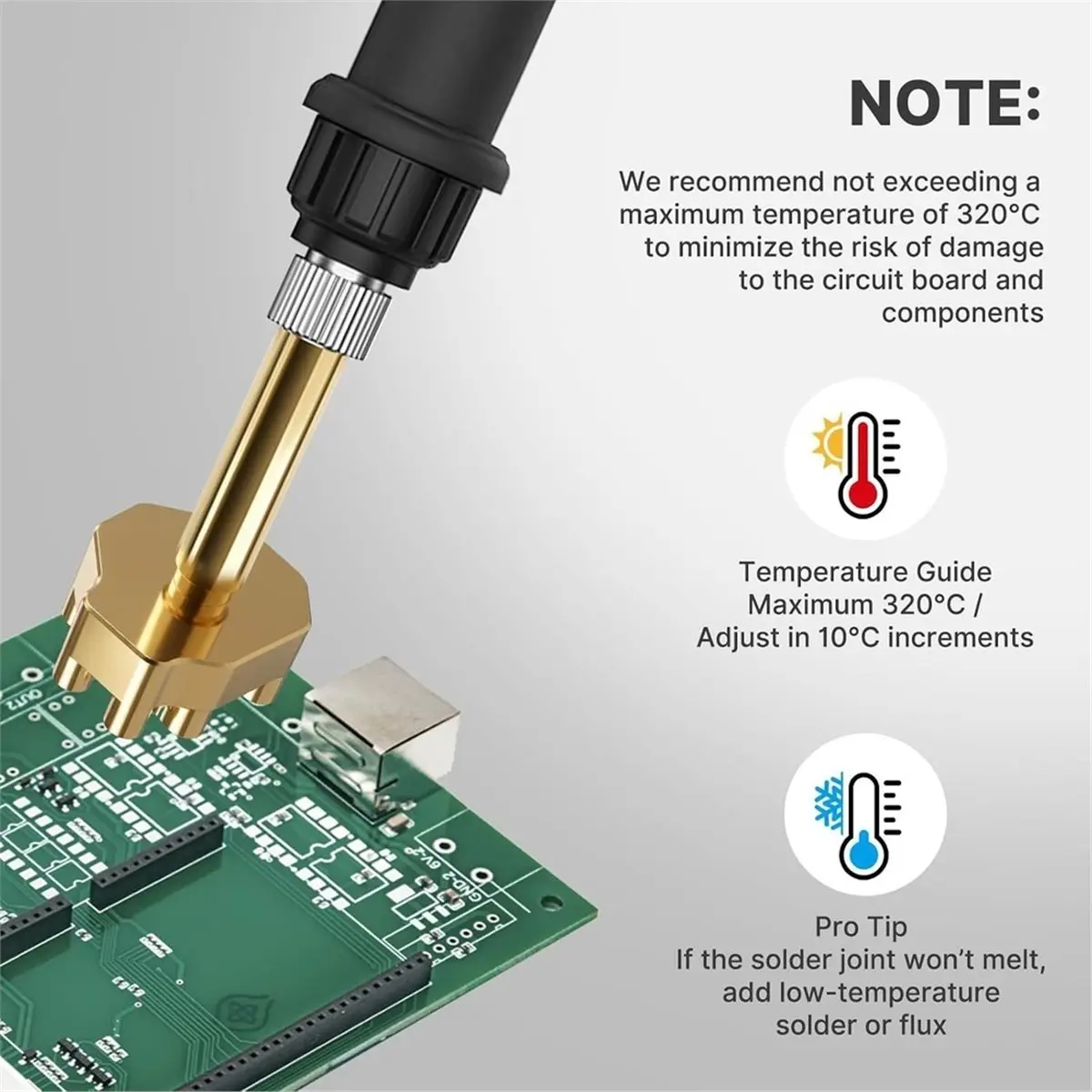 Soldering Iron Tip Controller - Multi-Hole Chrome-Plated Copper Head with Adapter for Rapid Heating & Precise Alignment