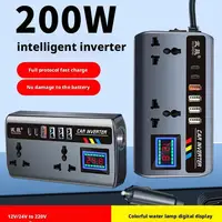 Convertidor inversor portátil para coche, puertos de carga rápida, cargador automotriz, inversor de 12V/24V a 220V, 3 puertos USB, accesorios para vehículos