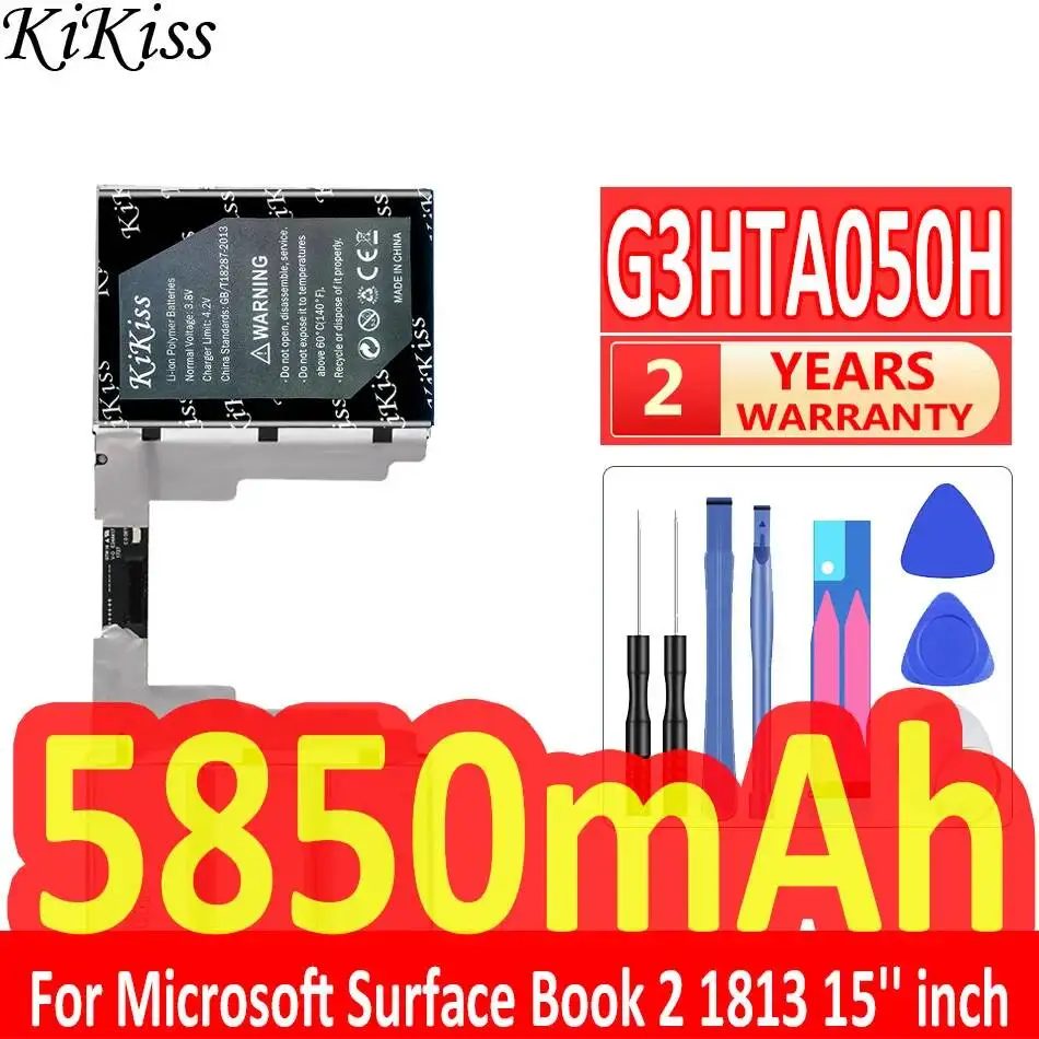 5850mAh Fast Charging Lightweight Tablet Battery For Microsoft Surface Book 2 13.5 Inch 1835 Keyboard G3HTA049H G3HTA050H