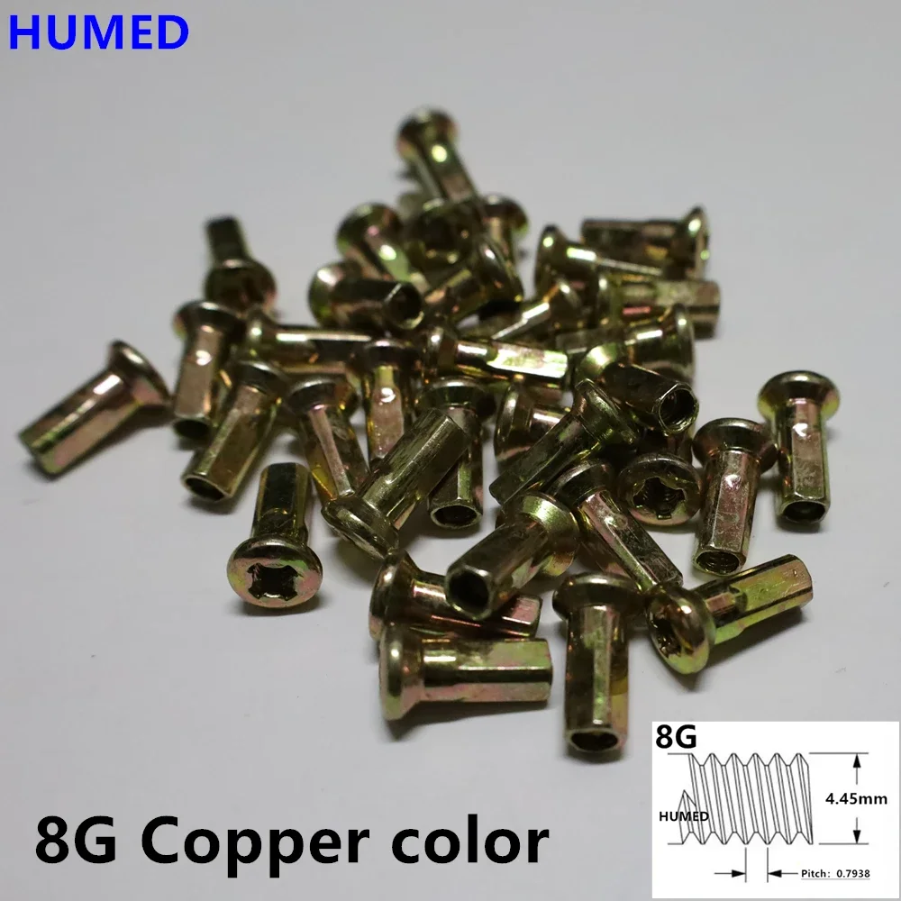 36pcs/lot Material 45# Steel Spoke Nipples 8G 9G 10G MTB Road Bicycle Wheel E-bike Motorcycle Rim Caps Nuts Parts