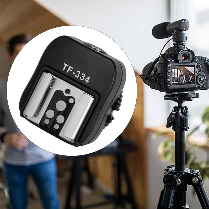 Professional Flashing Hot Shoe Mount Adapter TF334 Flashing Hot Shoe Adapter with PC Sync Port for A7S A7SII A7R A7RII