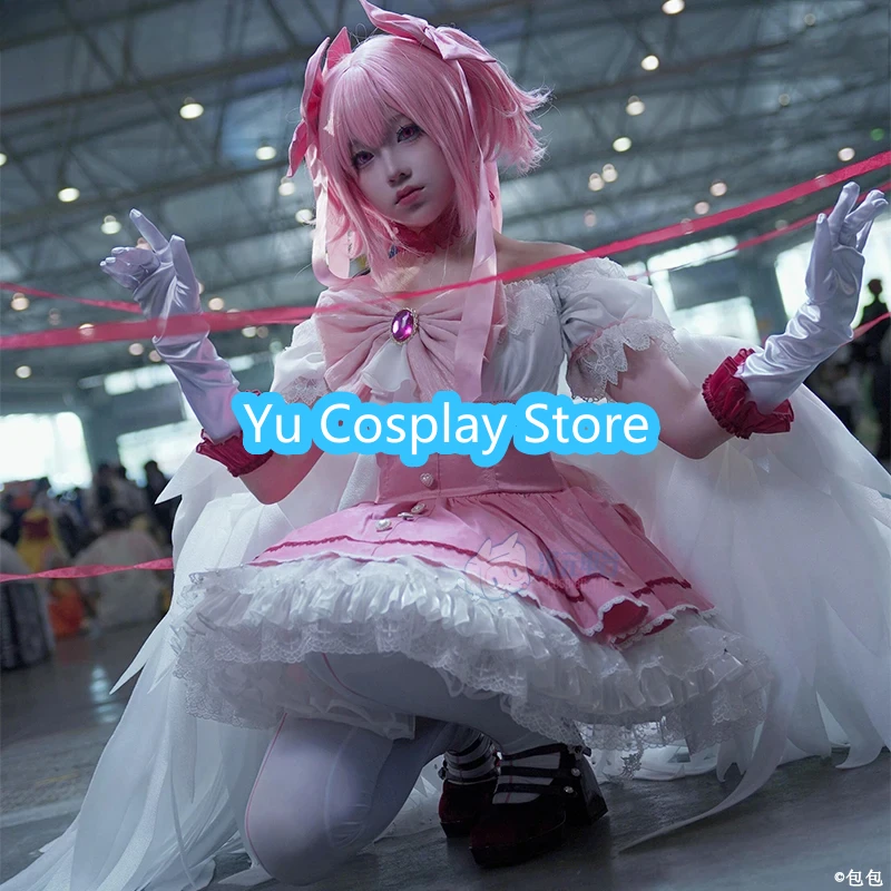 Kaname Madoka Cosplay Costume Anime Puella Magi Madoka Magica Cosplay Dress Cute Party Suit Halloween Uniforms Custom Made