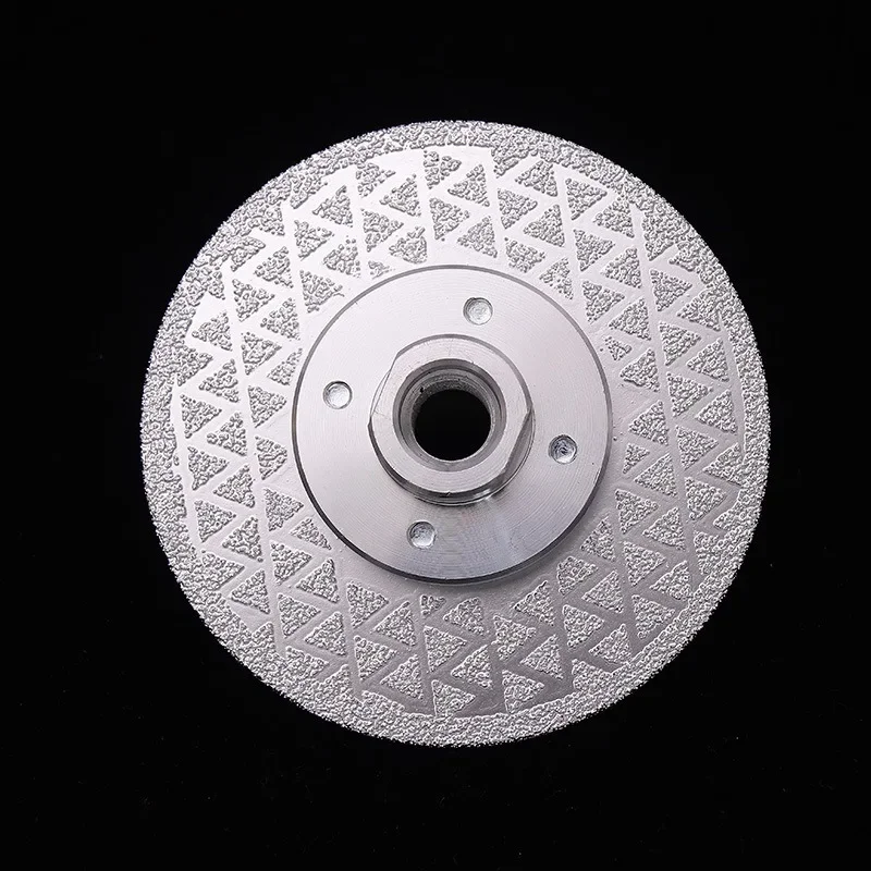 Star-Pattern Brazed Diamond Grinding Disc, 4-Hole M14 Flange Cutting Wheel, Versatile Angle Grinder Accessory for Precise