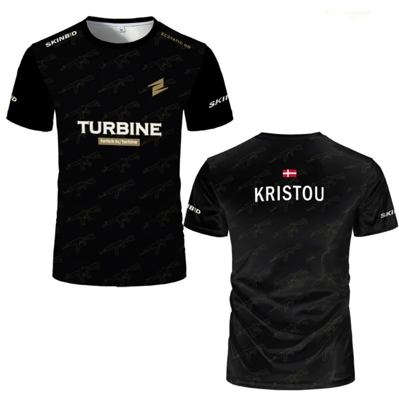 

ECSTATIC Esports CS2 New Children's Uniforms CSGO Professional League New Training Jersey Men's Breathable Round Neck T-shirt