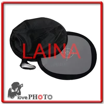 Double Face Camera Folding reflector White /Grey Balance Card +  carrying bag (18% Gray + Pure White)