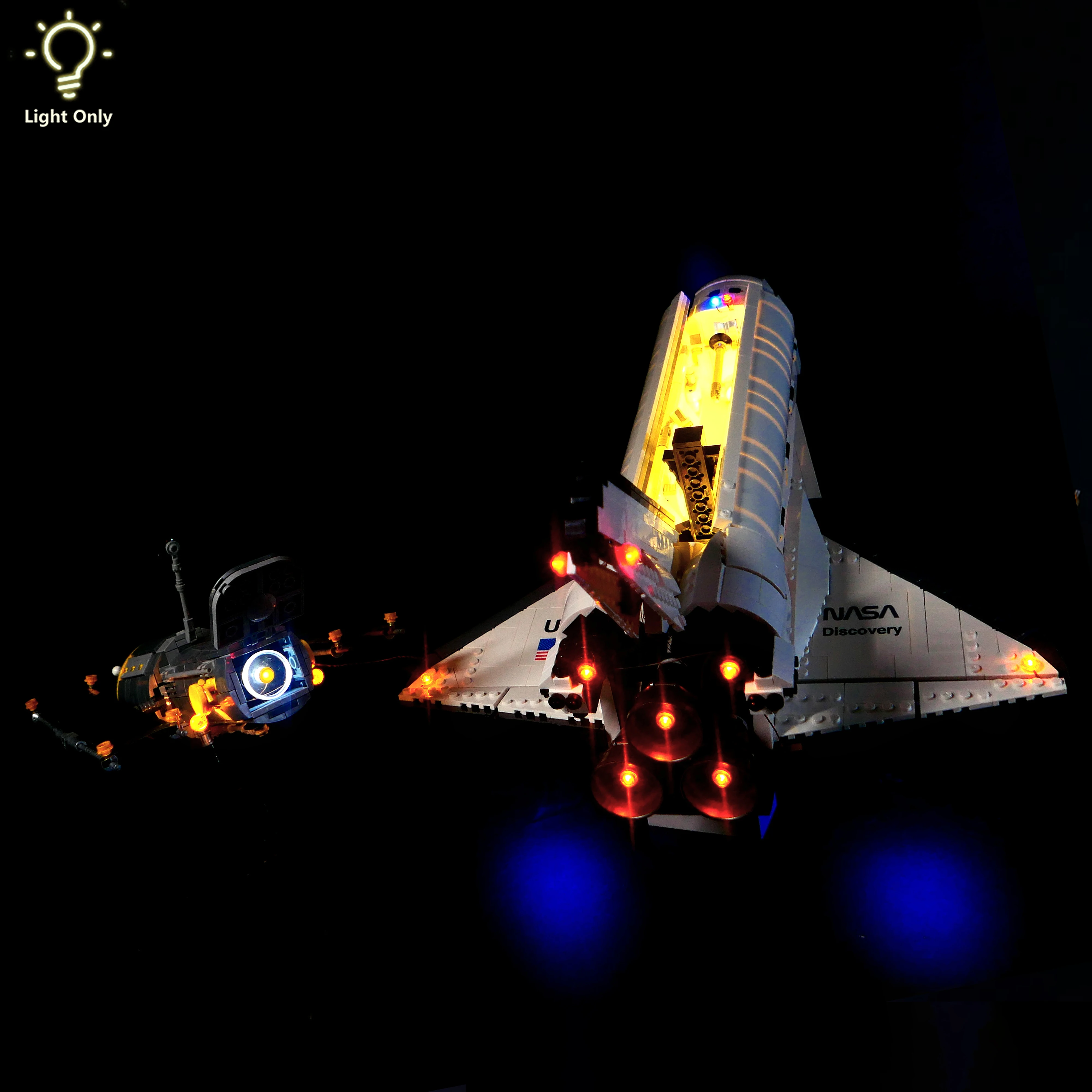 مجموعة إضاءة LED متوافقة مع مكعبات بناء مكوك الفضاء المدارية 10283 مجموعة إضاءة زخرفية (أضواء فقط)
