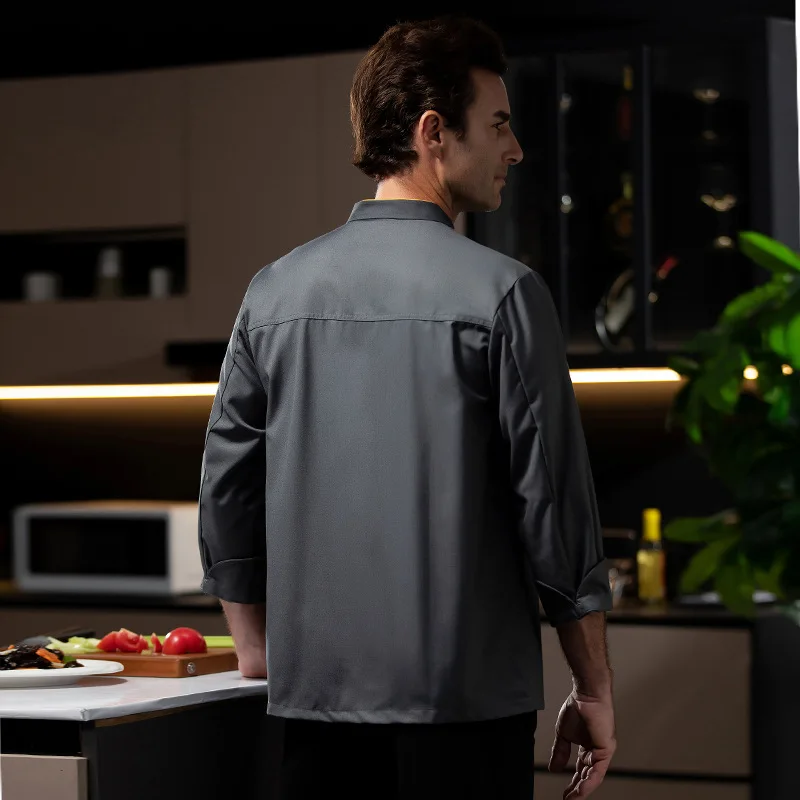 Uniforme de Chef de restaurante occidental, traje de otoño e invierno, Catering, Hotel, cantina, panadero, pastelería, ropa de trabajo de manga larga