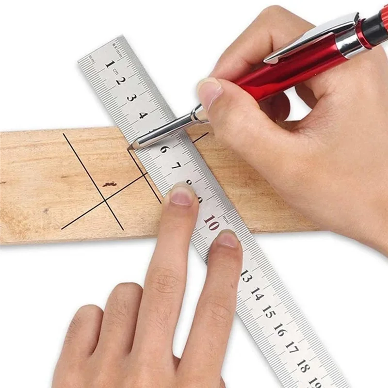 

Retail 3 Carpenter Pencils, 33 Colorful Combination Pen Cores, Aluminum Rod Metal Deep Hole Mechanical Pencil Marker,Carpenter