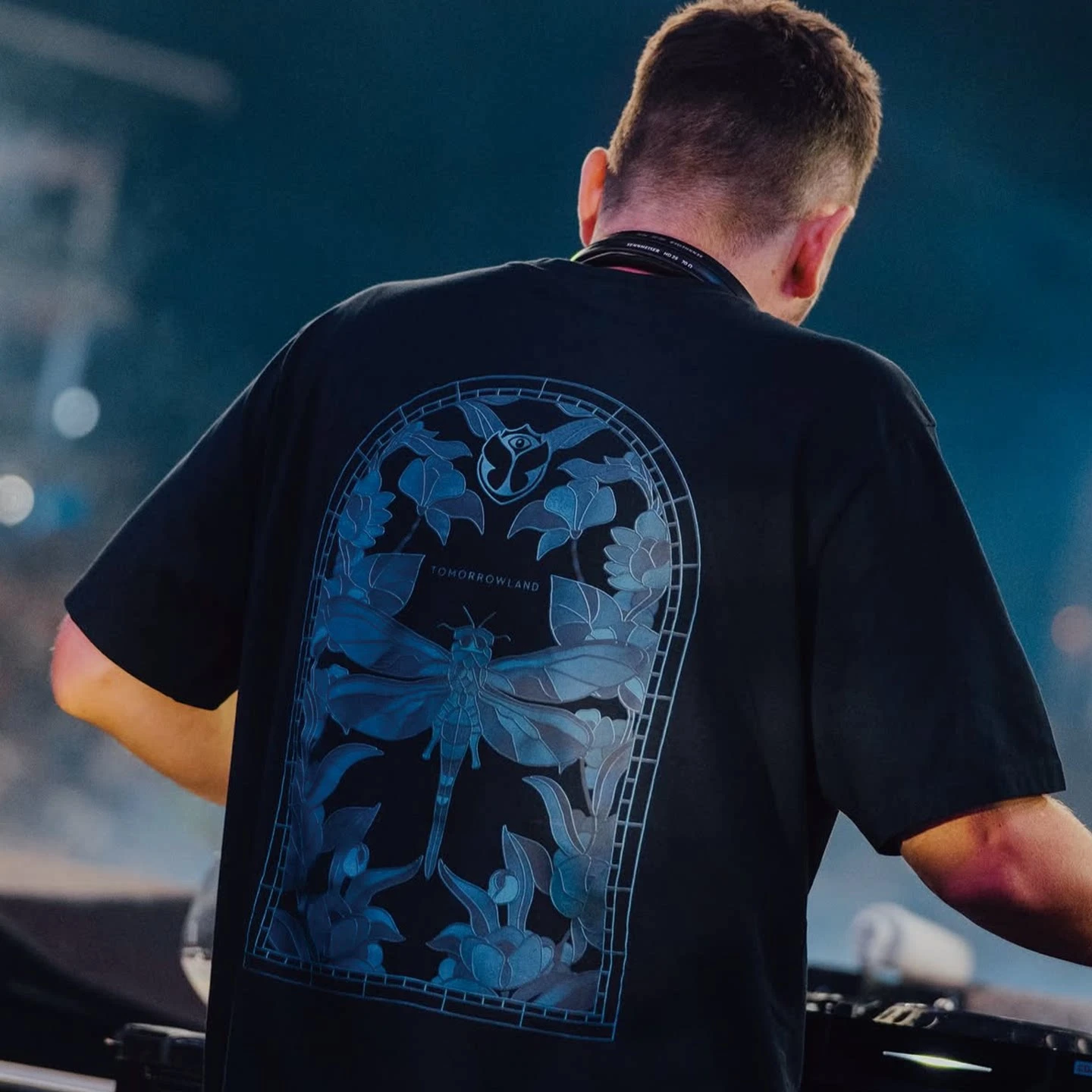 Tomorrowland Dragonfly Stage Mosaic Electric Syllable Graphic Tee Cotton Mens Womens T-Shirt Summer Vintage Streetwear