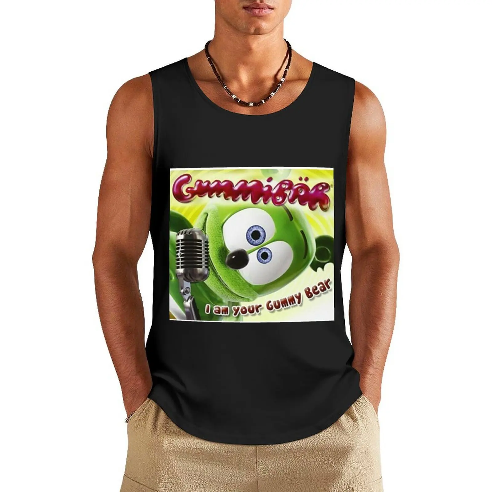 

Gummibar - I Am Your Gummy Bear Tank Top Top summer sports t-shirts for men running shirt underwear