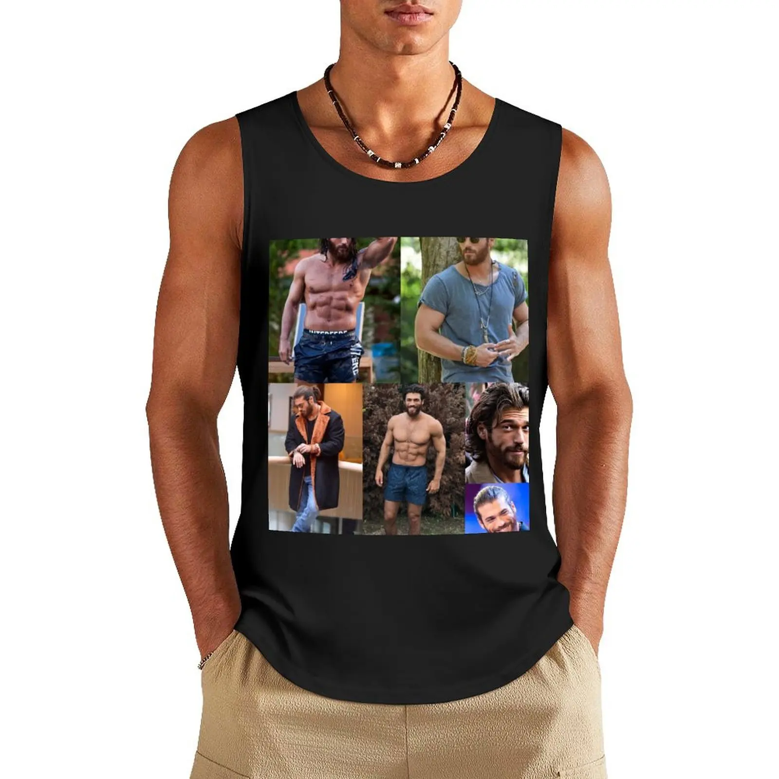 can yaman Tank Top Japanese t-shirt Men's clothing gym clothes man