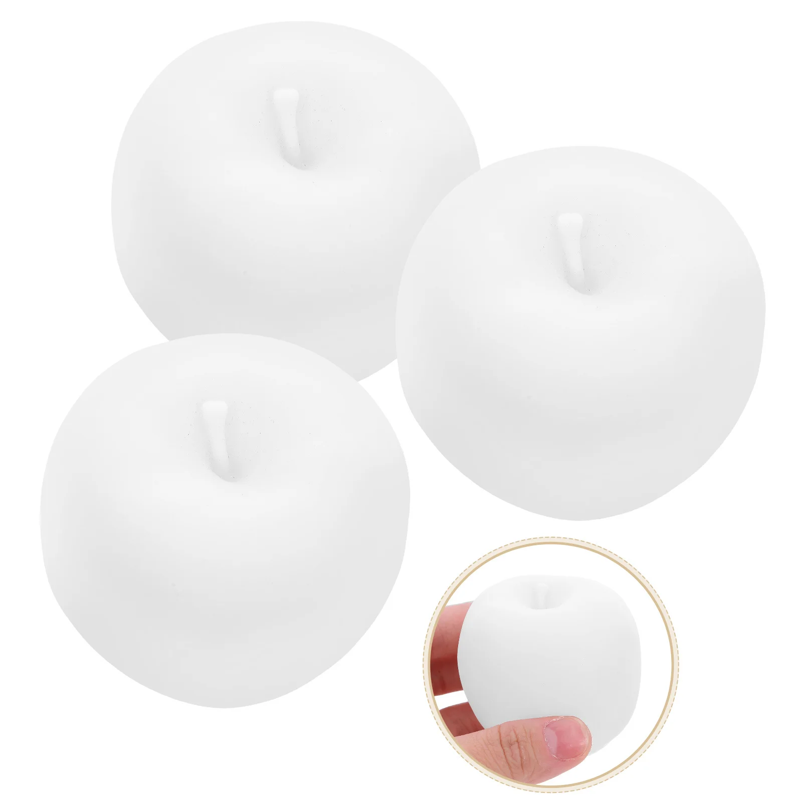 3 Pcs Glowing Apple Night Light Small Lamp for LED Color Changing Fruit