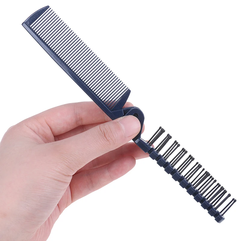 Women Travel Portable DIY Hair Beauty Plastic Comb Massage Brush Double Headed Toothed Foldable Hair Comb Hairdressing Tools