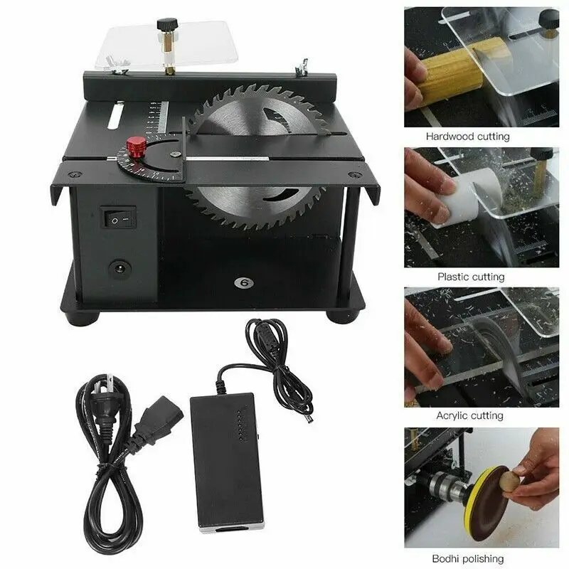 

WX-35 Multifunctional Electric Table Saw Adjustable-Speed Mini Desktop Circular Saw Cutter For Wood Plastic