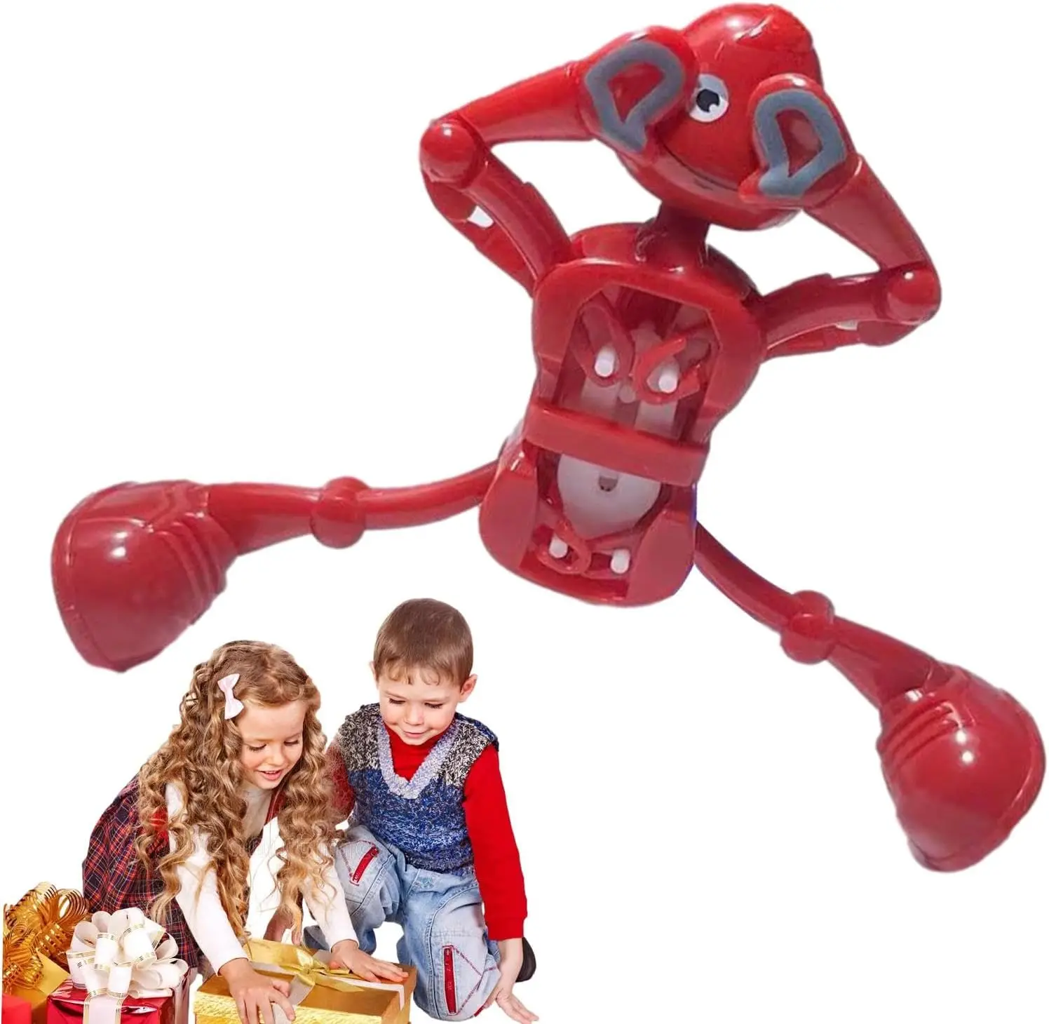 Nakręcany Robot Chodzący - Nakręcany Robot Tańczący na Sprężynie, Przenośny Nakręcany Robot Tańczący Chodzący i Kręcący się na Sprężynie na Prezent