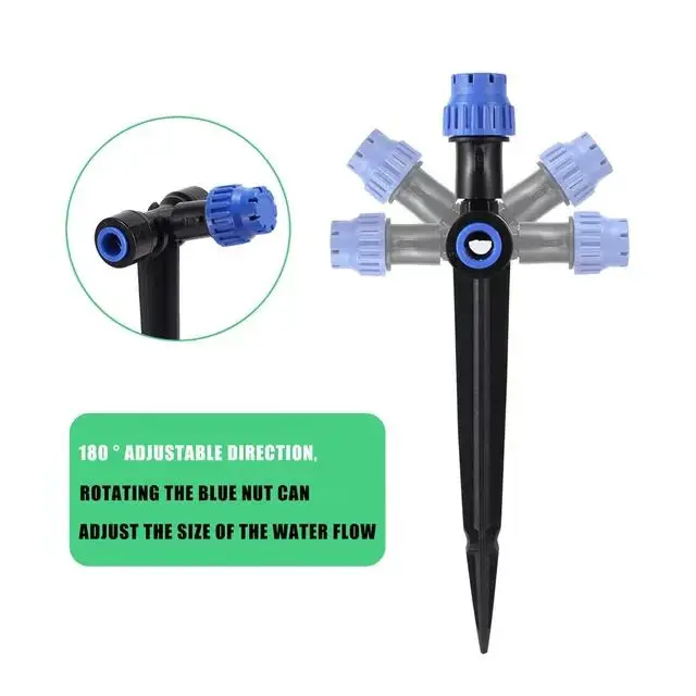 18M 59ft Greenhouse Mist Drip Irrigation Kit Quick Connector Vegetable Watering System with 1 4 Inch Blank Tubing for Plants