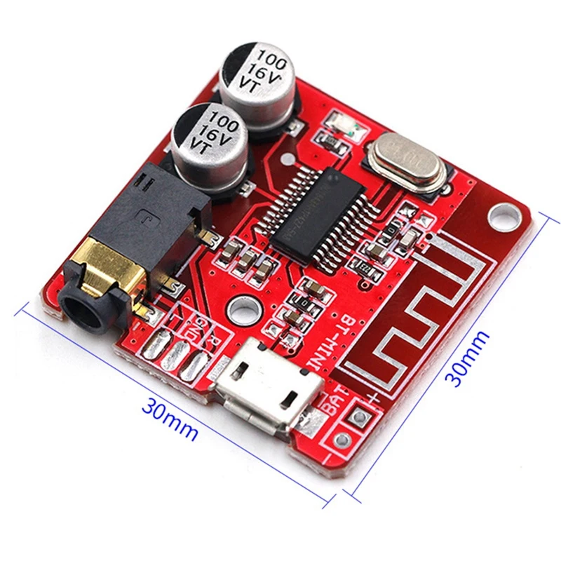 Placa Receptora de Áudio Bluetooth, Decodificador Sem Perdas, Módulo de Música Estéreo Sem Fio, Bluetooth 5.0, MP3, XY-BT-Mini, 2Pcs