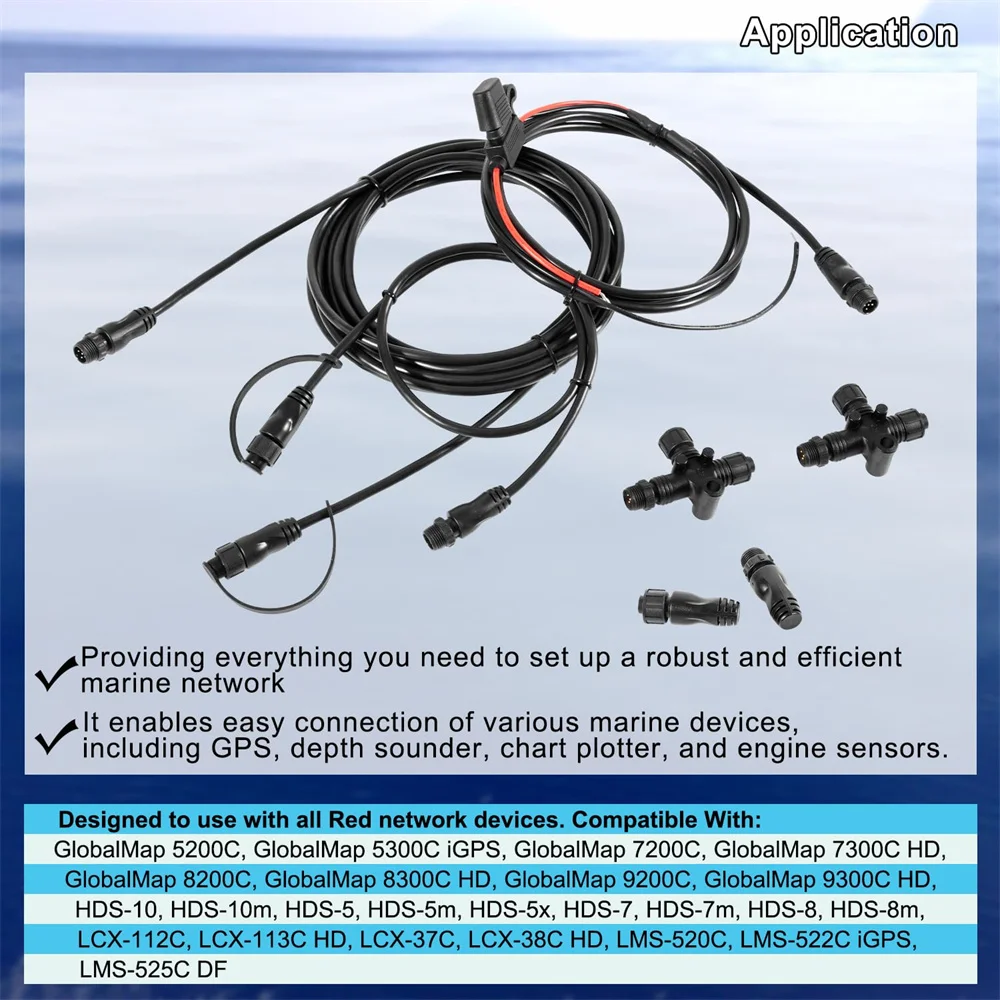 124-69 nmea Netzwerk-Starter-Kit nmea Knoten-Terminatoren nmea2000 für t Connector Low rance N2K-Exp-Rd-2 global map 5200c 7200c – Detail 7