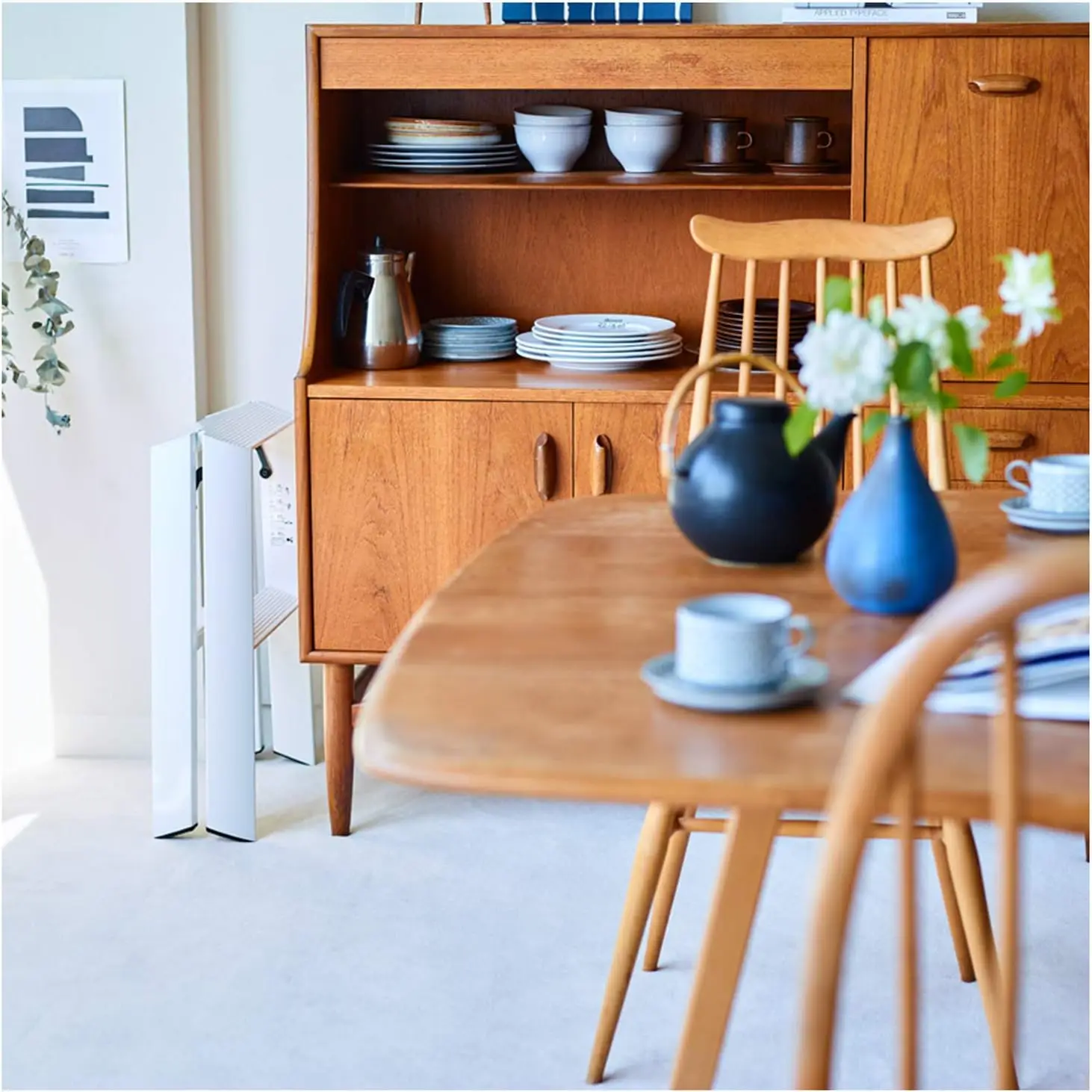 Escadas Lucano Step Stool, 2 degraus, branco