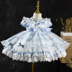 Spanish Dress for Children Girl Royal Princess Ball Gown Girls Birthday Party Dresses Infant Lace Robe Kids Boutique Clothes