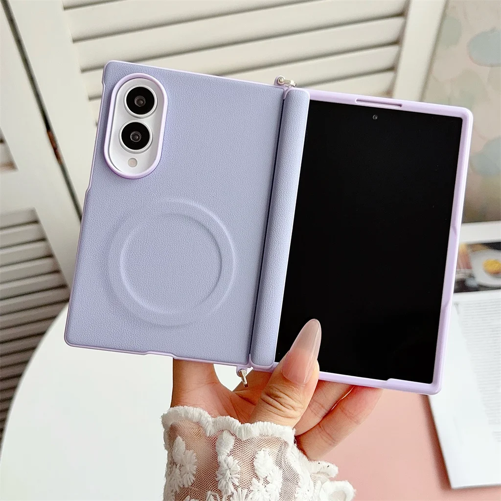 Candy Color W/ or W/O For Magsafe Magnetic Case for Samsung Galaxy Z Fold 8 Fold8 5G 2026 Hinge Protection Shockproof Cover