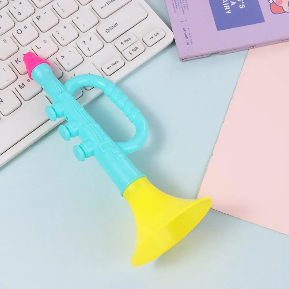 Learning Musical Instruments Colorful Best Gift Children 17CM Kids Trumpet Baby Music Toys Baby Horn Toy Plastic Trumpet