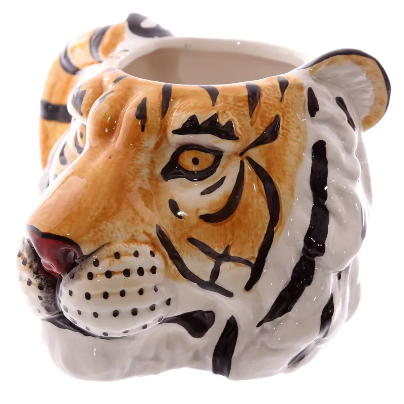 3D Tiger shaped  Cup with Handle for Coffee, Tea, Juice, Milk & Water, 10 oz.Ceramic Mug for Home & Office