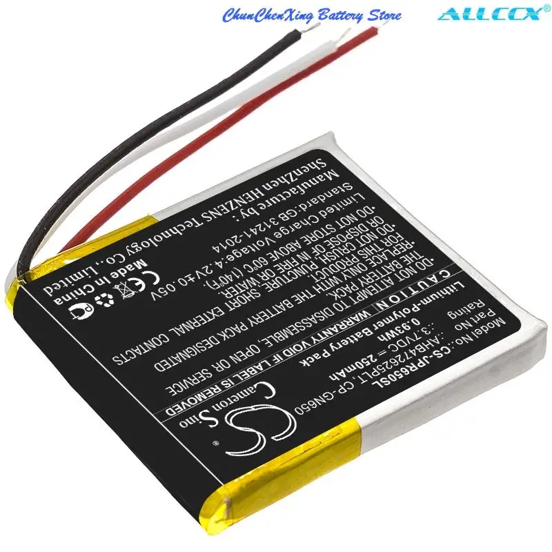 Batterie pour casque sans fil 250mAh AHB472625PLT,CP-GN650 pour Jabra Evolve 65