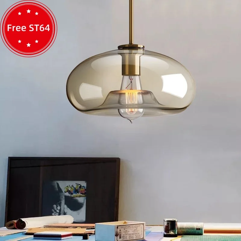

Светодиодный современный стеклянный подвесной светильник ST64 Минималистичный гардероб Балкон Спальня Столовая Освещение Потолочный светильник Внутреннее освещение