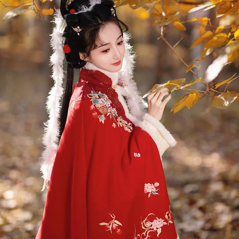 Small fresh cloak shawl coat hanfu women's autumn and winter short cape winter