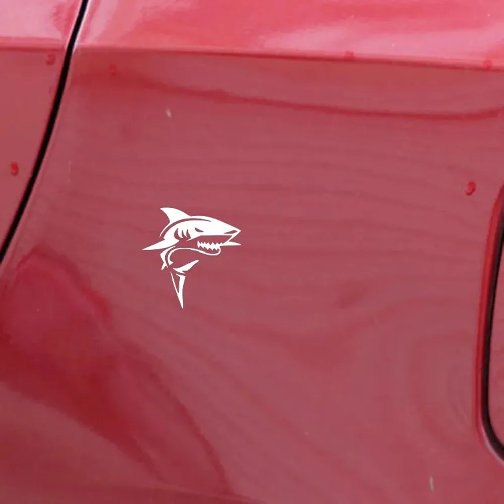 Image 5: Autocollants en vinyle imperméables sur le thème des requins prédateurs marins, pour SUV, camion, van, accessoires de décoration extérieure automobile
