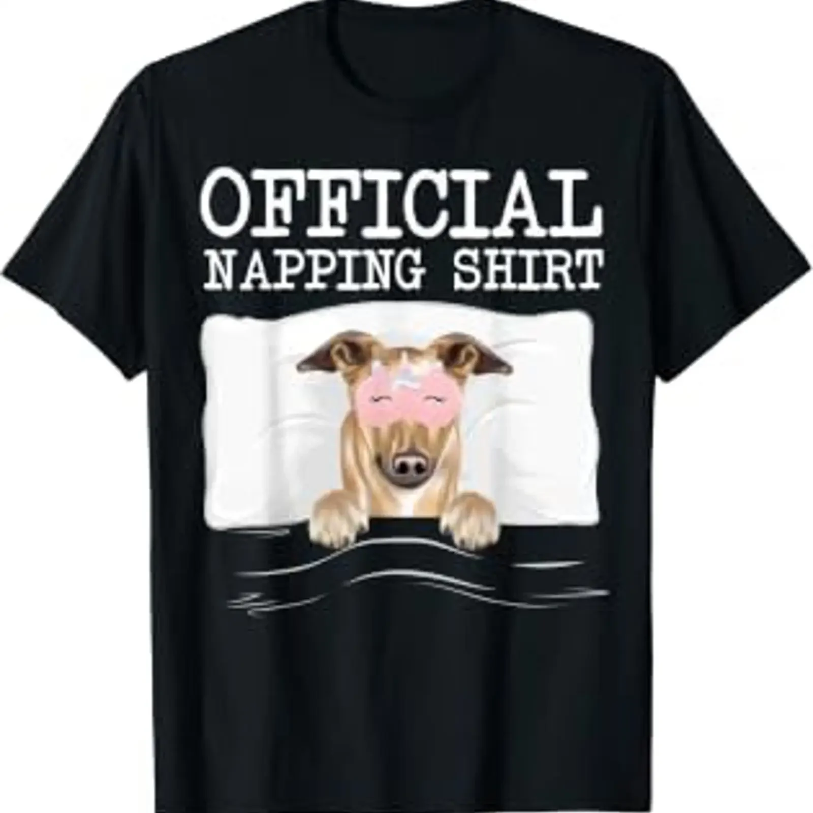 Offizielles Napping Sleeping Greyhound T-Shirt, Vintage-Look, gewaschenes Grafik-Design, ideal für den Alltag, Streetwear, bequem und atmungsaktiv.
