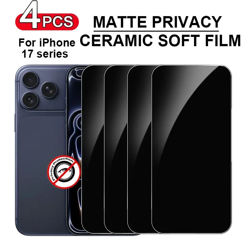 4 Stücke Privatsphäre Gehärtetes Glas Für iPhone 16 17 Pro Max 16e Air Screen Protector Für IPhone 15 14 13 12 11 Pro Mini XR XS Glas