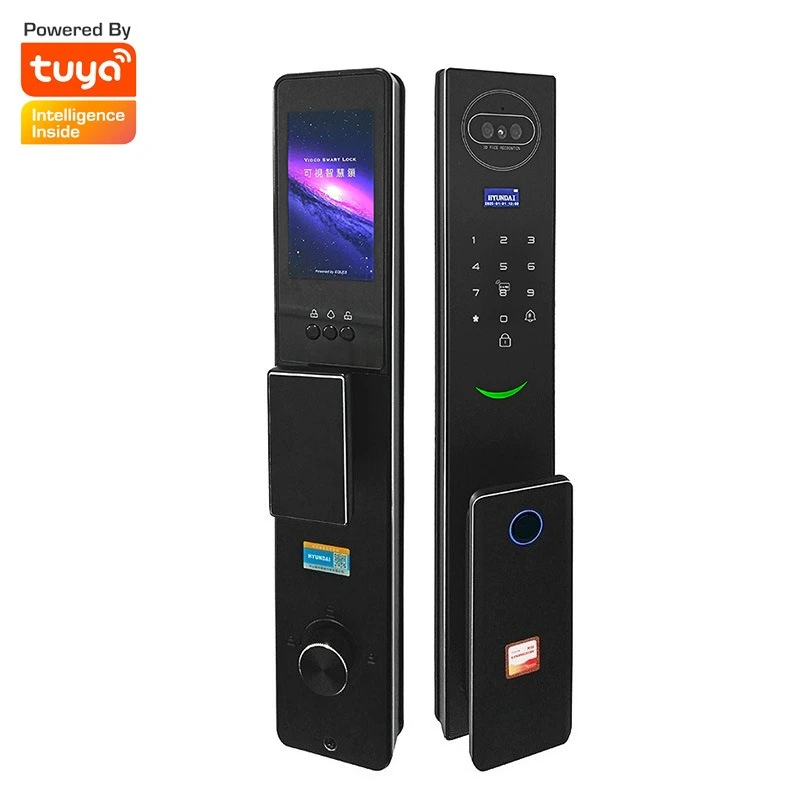 

Modern 4.5 Inch CNC Precision Carving Fully Automatic Smart Lock, Visual Intercom Unlock, Tuya Smart Home Anti-theft Door Lock